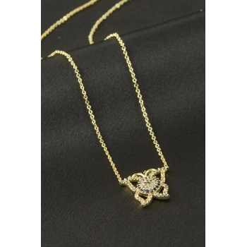 Kelebek Zirkon Taşlı Kolye