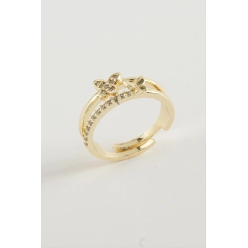 Kelebek Zirkon Taşlı Yüzük