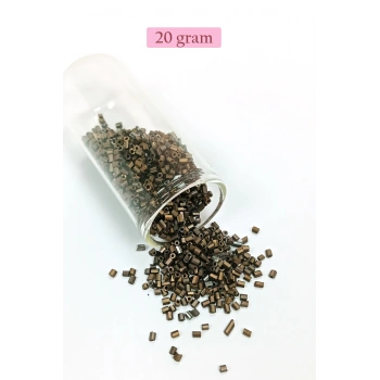 Kesme Cam Boncuk 2mm - 20 Gram - Mat Kahverengi -BNC348
