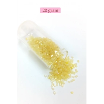 Kesme Cam Boncuk 2mm - 20 Gram - Şeffaf Sarı -BNC303