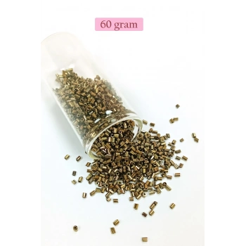 Kesme Cam Boncuk 2mm - 60 Gram - Metalik Sarı - BNC390