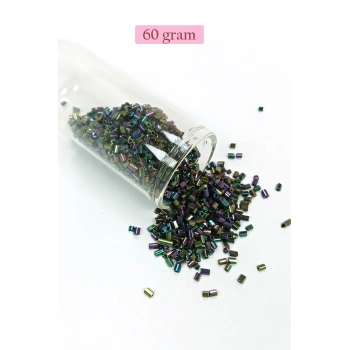 Kesme Cam Boncuk 2mm - 60 Gram - Parlak Alacalı - BNC352