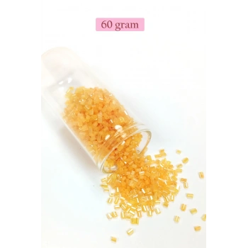 Kesme Cam Boncuk 2mm - 60 Gram - Şeffaf Açık Sarı - BNC383