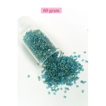 Kesme Cam Boncuk 2mm - 60 Gram - Şeffaf Çam Yeşili - BNC380