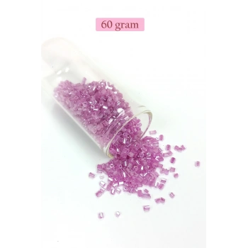 Kesme Cam Boncuk 2mm - 60 Gram - Şeffaf Eflatun - BNC359