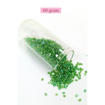 Kesme Cam Boncuk 2mm - 60 Gram - Şeffaf Yeşil - BNC355