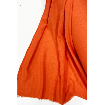 Keten Kumaş - Organik Kumaş - Perde Kumaşı - Ince Keten - Kıyafet Için Kumaş Örtü Turuncu 7