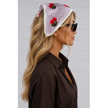 Kiraz Örme Bohem Bandana