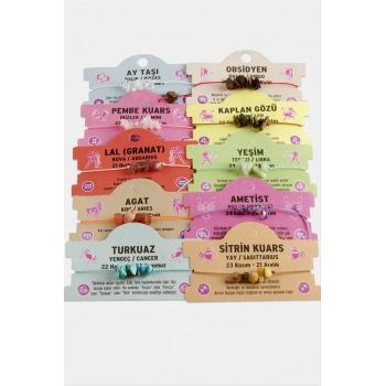 Kırık Doğaltaşlı İp Bileklik