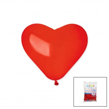 KIRMIZI KALP BALON 10 İNÇ - 25CM - 100PCS (4887)