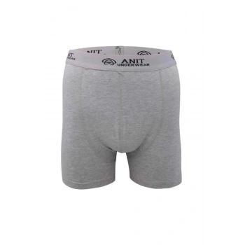 Kısa Paça Likralı Erkek Boxer Gri - 1115A