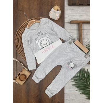 Kışlık Pamuklu Kiz Bebek 2li Takım