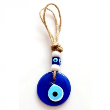 Klasik Mavi Cam Nazar Boncuğu 7 Santimetre Çapında Nazarlık Duvar Süsü
