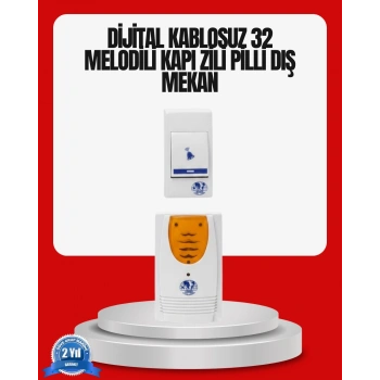 Kolay Kullanımlı Kablosuz Kapı Zili Şık Ve Sade Tasarım