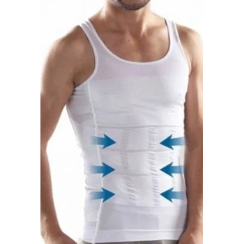 Korseli Erkek Atlet - 500 Beyaz mudanis