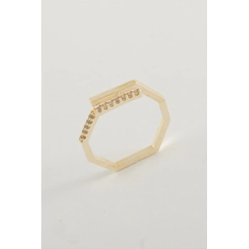 Köşeli Taşlı Yüzük