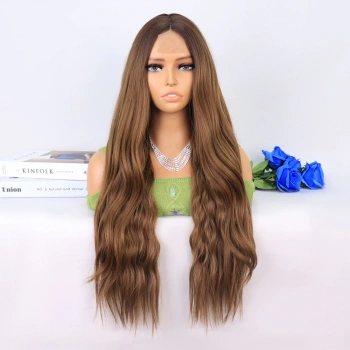 Koyu Kumral Açık Kumral Ombreli Tül Peruk