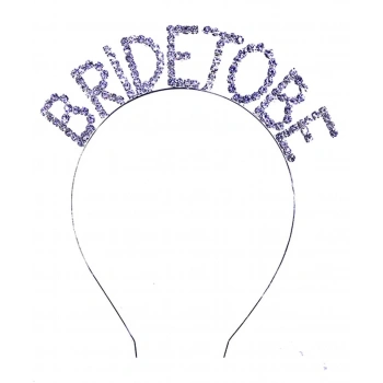 Kristal Taşlı Gümüş Renk Bride To Be Gelin Tacı