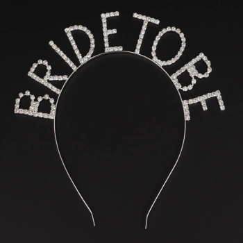 Kristal Taşlı Gümüş Renk Bride To Be Gelin Tacı (4887)