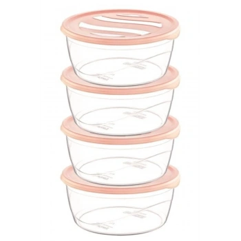 Krizma Yuvarlak Saklama Kabı 4 Lü No:1 -ÇNK2153