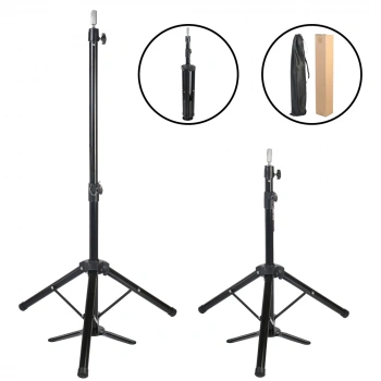 Kuaför Eğitim Mankeni İçin Ayaklı Metal Tripod + Taşıma Çantası