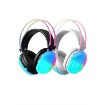 Kulak Üstü Kablosuz Bluetooth Kulaklık Unısex Renkli Işıklı Kulaklık