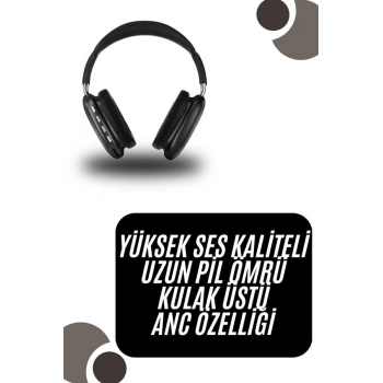 Kulak Üstü Kablosuz Bluetooth Kulaklık Yumuşak Süngerli Sd Kart Girişli