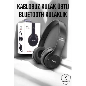 Kulak Üstü Tf Kart Ve Aux Destekli Ergonomik Bluetooth Kulaklık