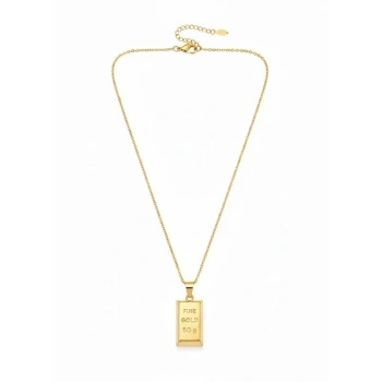 Külçe Altın Kolye - Küçük Boy - Altın