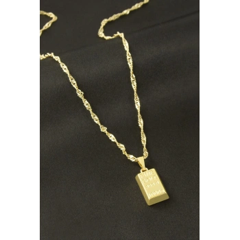 Külçe Şekilli Uçlu Kolye