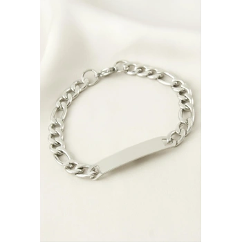 Künye Çelik Bileklik (İsim Yazılabilir) 3,5 cm
