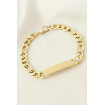 Künye Çelik Bileklik (İsim Yazılabilir) 4 cm