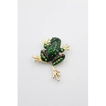 Kurbağa Broş - Yeşil