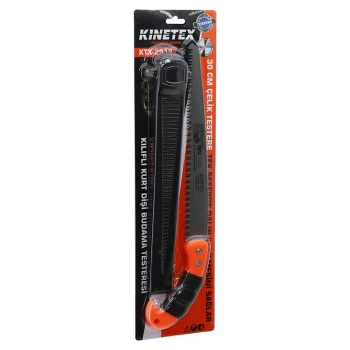 KURT DİŞİ   300MM  ÇELİK BUDAMA TESTERESİ  PLS.KILIFLI   PLASTİK SAPLI   30CM - SAPLI=43CM (4887)