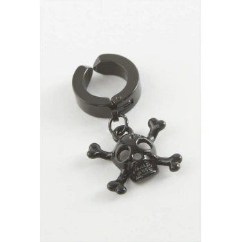 Kuru Kafa Çelik Erkek Küpe (Kıstırmalı) 1 Adet