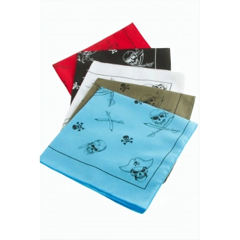 Kuru Kafa Desenli Keten Bandana 50*50