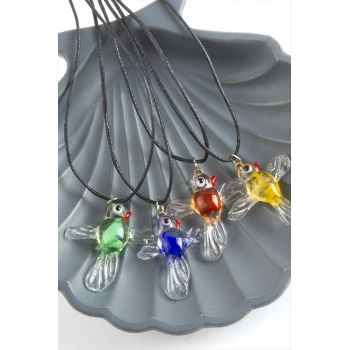 Kuş Cam Kolye
