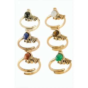 Kuş Doğaltaşlı Otantik Yüzük