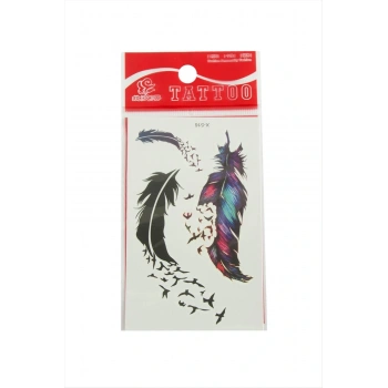 Kuş Tüy Tattoo Dövme Sticker