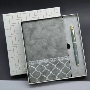 Kutulu Deri Defter Roller Kalem Set