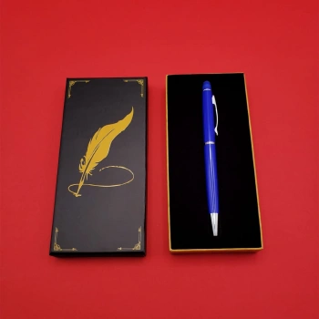 Kutulu Mavi Touchpen Tükenmez Kalem