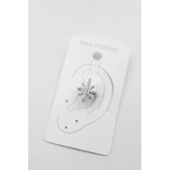 Kutup Yıldızı Kıkırdak Küpe - Gümüş