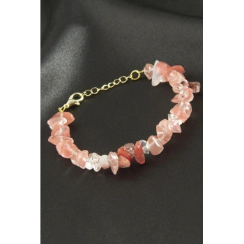 Kuvars Kırık Doğaltaş Bileklik