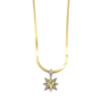 Kuzey Yıldızı İtalyan Zincir Kolye - Altın
