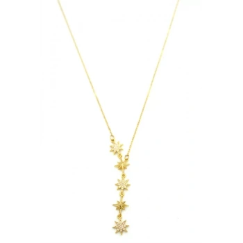 Kuzey Yıldızı Y Kolye - Altın
