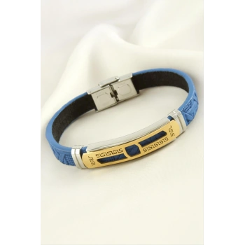 Labirent Deri Çelik Bileklik