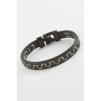 Labirent Kaliteli Suni Deri Bileklik