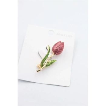 Lale Broş - Pembe