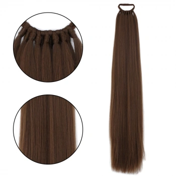 Lastik Tokalı At Kuyruğu Düz - Kumral