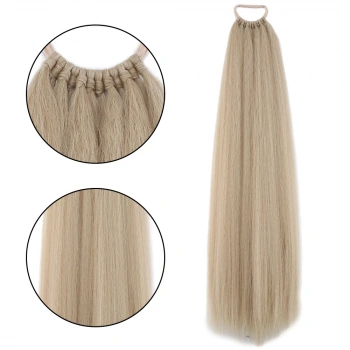 Lastik Tokalı At Kuyruğu Düz - Kumral Beyaz Platin Röfle